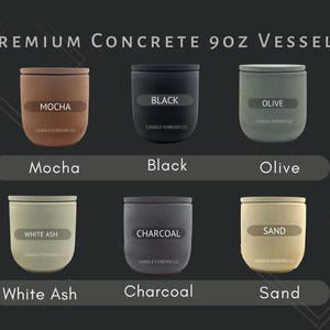 Handgemaakte cementpot 9oz | Betonnen kaarsenhouder met deksel | Plantenbak