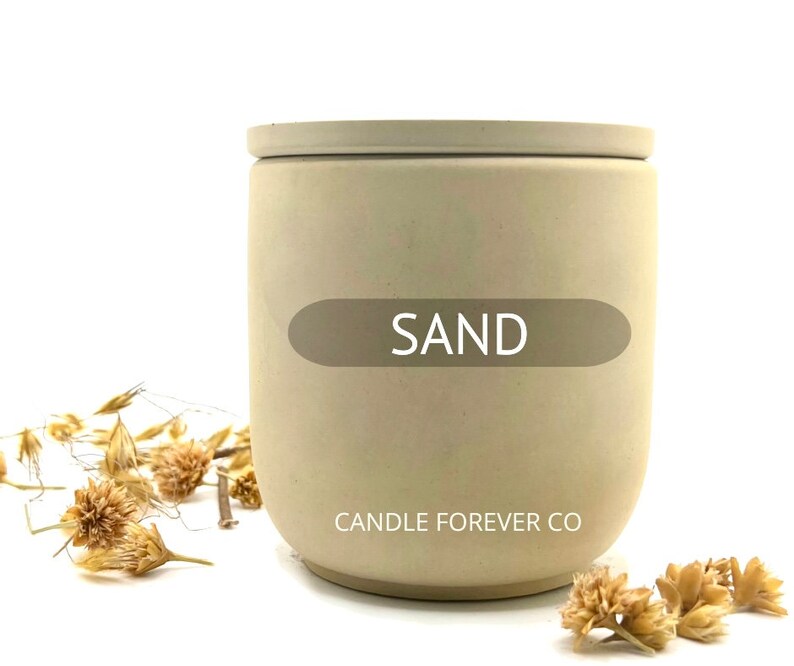 Scented Lotion Candle All-Natural Organic Massage Candle Cement Soy Wax Candle Sand