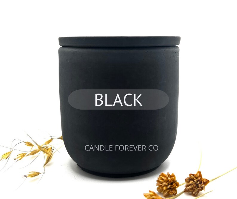 Scented Lotion Candle All-Natural Organic Massage Candle Cement Soy Wax Candle Black