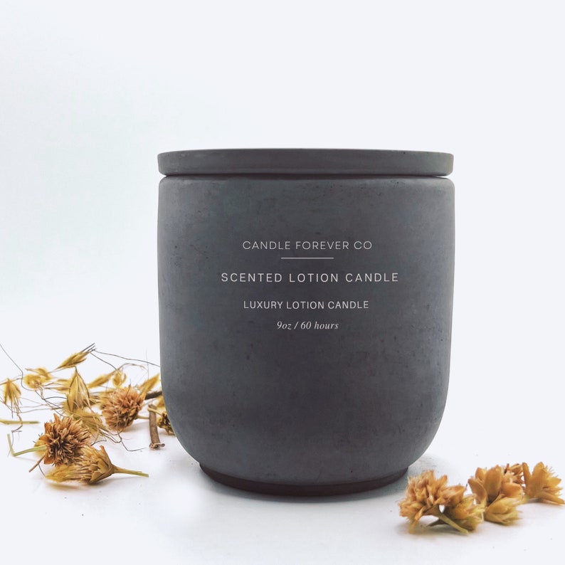 Scented Lotion Candle All-Natural Organic Massage Candle Cement Soy Wax Candle Charcoal