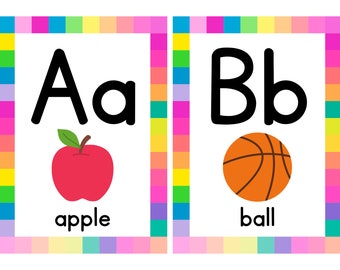 A-Z Flash Cards Alphabet Flash Cards | digital download, instant download, classroom décor, homeschool, kindergarten, preschool (2022)