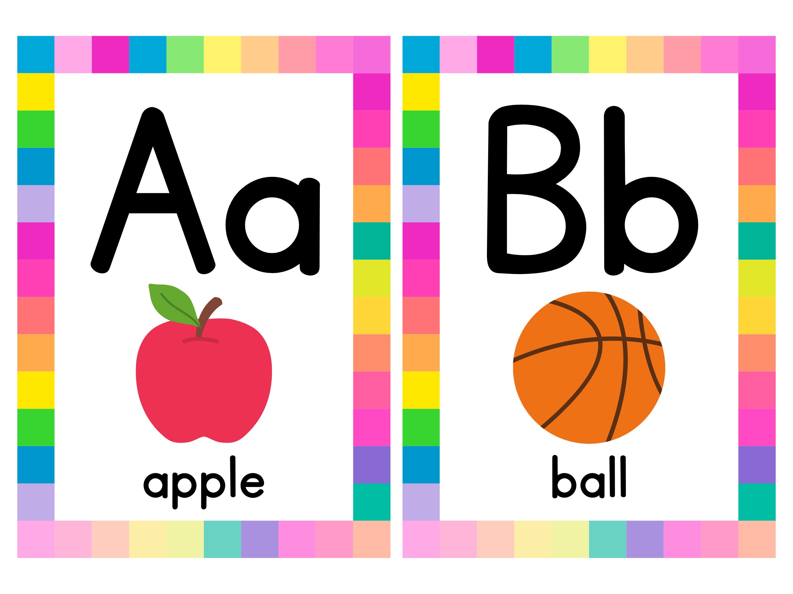 A Z Flash Cards Alphabet Flash Cards Digital Download Instant Download 