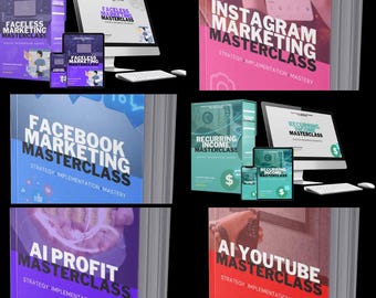 Digital Marketing Mastery 10 eBook Bundle: PLR MRR DFY (2024)