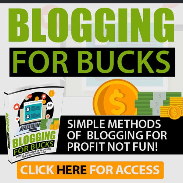 Blogging For Bucks: Simple Methods of Blogging For Profit Not Fun! PLR PDF Best Seller (2023)