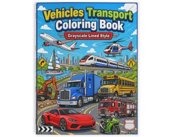 Vehicles Transport Coloring Book | Cars, Trucks, Planes, Trains, Motorcycles (2026)