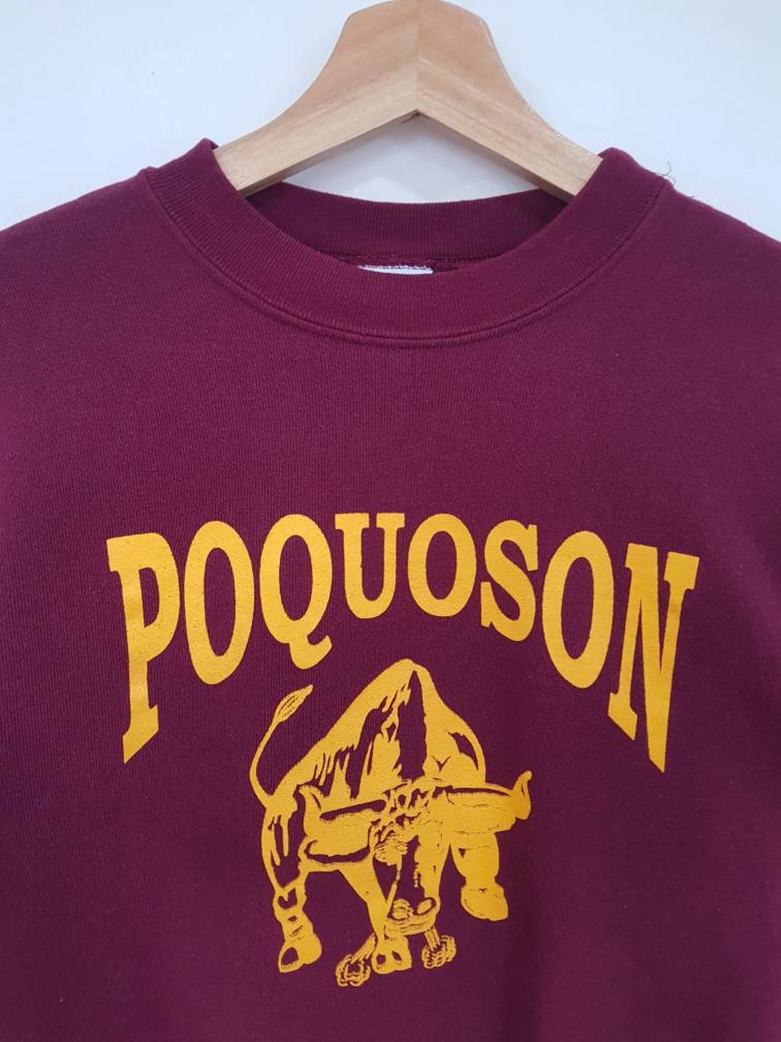 Vintage Poquoson Bulls Crewneck Sudadera Poquoson Bull Jumper | Etsy