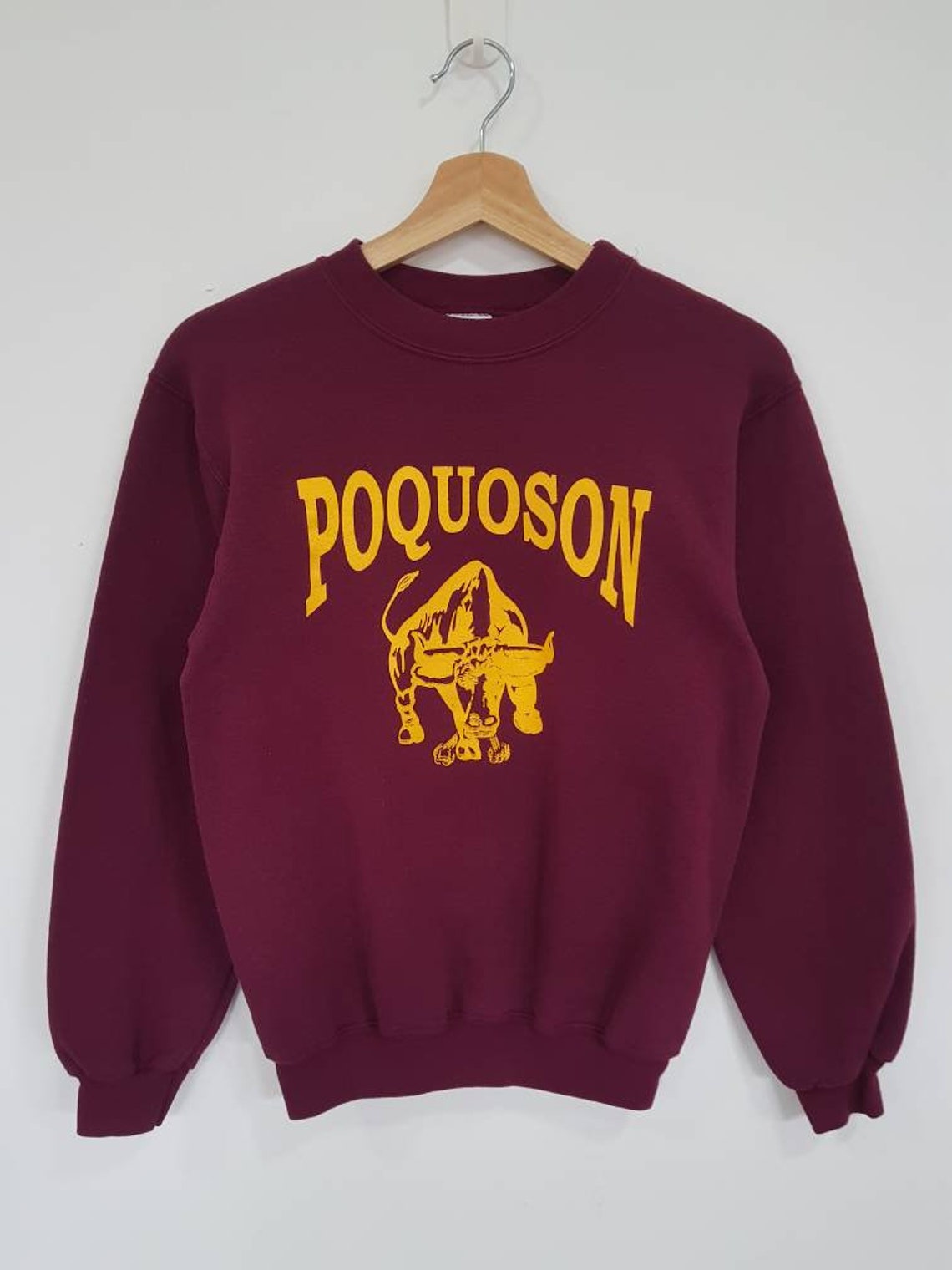 Vintage Poquoson Bulls Crewneck Sudadera Poquoson Bull Jumper | Etsy