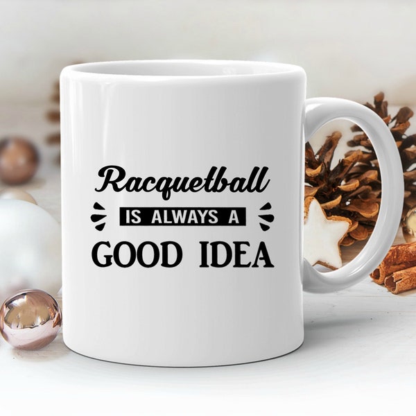 Racquetball Gift, Racquetball Mug, Racquetball Player Gift, Racquetball Coach Gift, Racquetball Coffee Cup, Funny Racquetball Gift