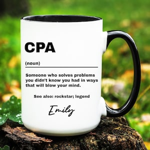 CPA Gift, Personalized CPA Mug, Custom Gifts for CPA, Certified Public Accountant Coffee Cup