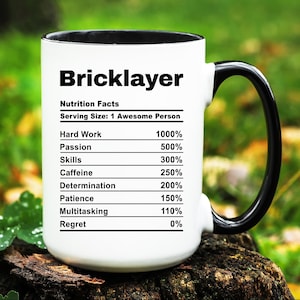 Bricklayer Mug, Bricklayer Gift, Bricklayer Cup, Gifts for Bricklayer