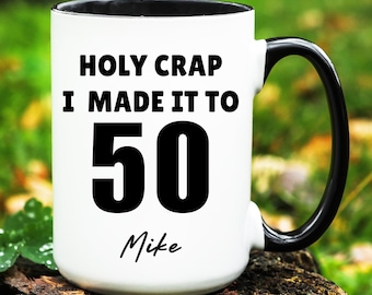 Custom 50th Birthday Mug, Personalized 50th Birthday Gift, Turning 50 Gift, Gift for 50 Years Old, Gifts for 50th Birthday, 50 Birthday Cup