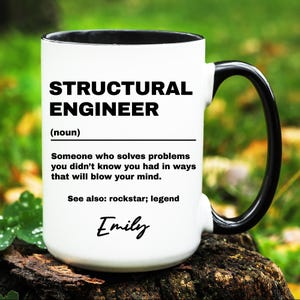 Structural Engineer Gift, Personalized Structural Engineer Mug, Custom Gifts for Structural Engineer, Structural Engineer Coffee Cup