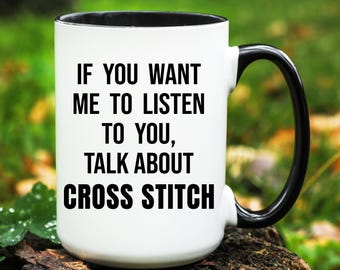 Cross Stitch Gift, Cross Stitch Mug, Gifts for Cross Stitch Lover, Funny Cross Stitch Coffee Cup