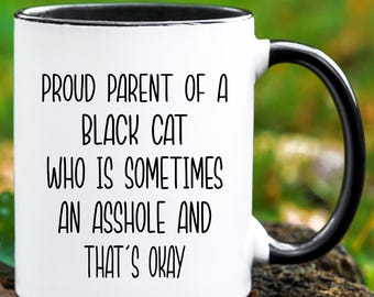 Black Cat gift, Black Cat mug, Black Cat Owner gift, Funny Black Cat coffee mug