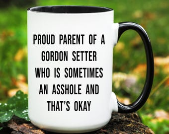 Gordon Setter Mug, Gordon Setter Gifts, Gift for Gordon Setter Dad, Gift for Gordon Setter Mom, Gordon Setter Parent Gift