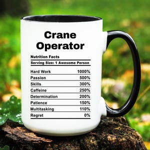Crane Operator Mug, Crane Operator Gift, Crane Operator Cup, Gifts for Crane Operator