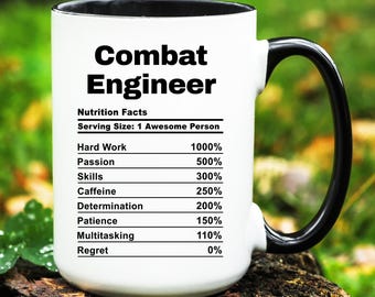 Combat Engineer Mug, Combat Engineer Gift, Combat Engineer Coffee Cup, Gifts for Combat Engineer, Funny Combat Engineer Mug