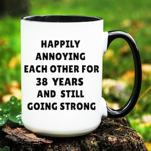38th anniversary gift, 38th wedding anniversary Mug, 38th anniversary gift for husband and wife, 38 year anniversary gift