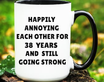 38th anniversary gift, 38th wedding anniversary Mug, 38th anniversary gift for husband and wife, 38 year anniversary gift