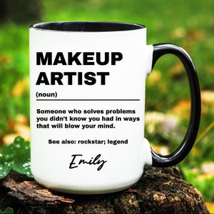 Makeup Artist Gift, Personalized Makeup Artist Mug, Custom Gifts for Makeup Artist, Makeup Artist Coffee Cup