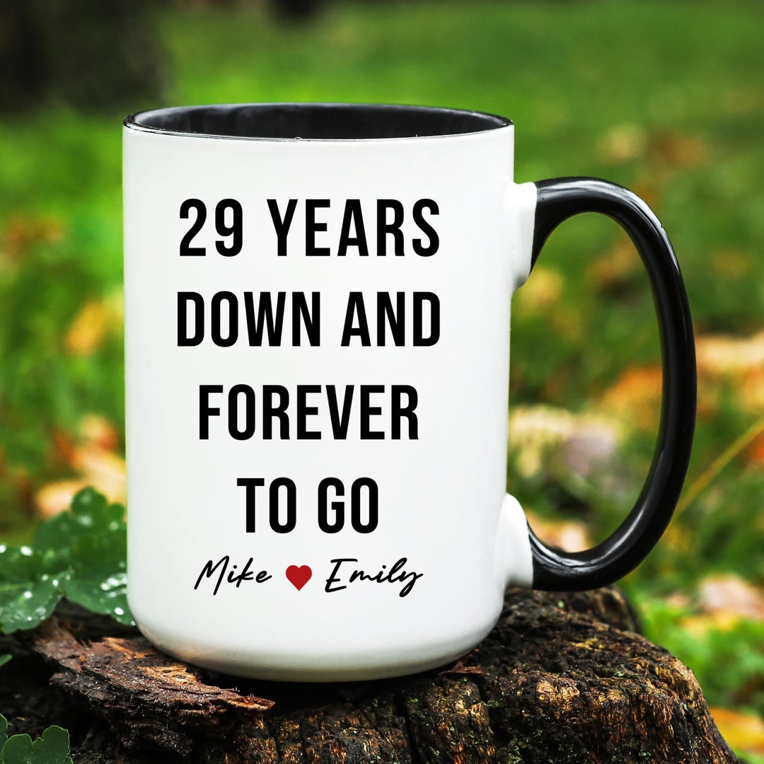 29 Year Anniversary Gift, Personalized 29th Anniversary Mug, Custom ...