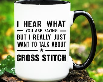 Cross Stitch Mug, Cross Stitch Gift, Cross Stitch Coffee Mug, Cross Stitch Cup, Cross Stitch Gifts