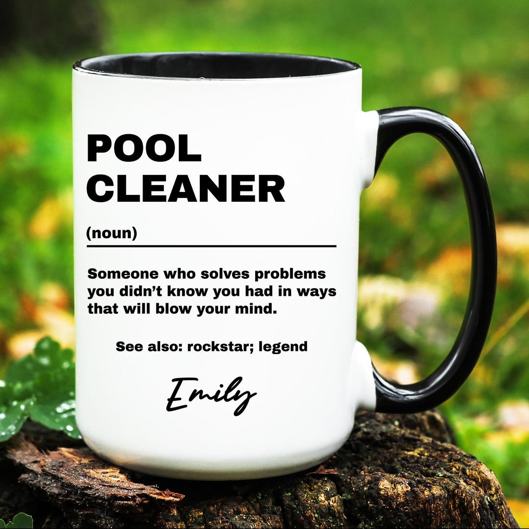 Pool Cleaner Gift, Personalized Pool Cleaner Mug, Custom Gifts for Pool ...
