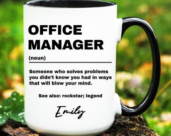 Office Manager Gift, Personalized Office Manager Mug, Custom Gifts for Office Manager, Office Manager Coffee Cup