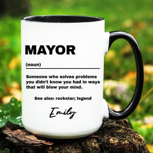 Mayor Gift, Personalized Mayor Mug, Custom Gifts for Mayor, Mayor Coffee Cup