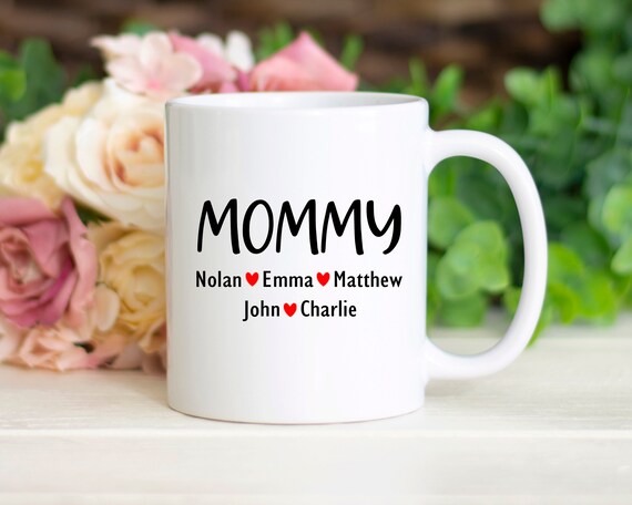 Mommy Mug With Kids Names, Mothers Day Gift for Mommy, Christmas