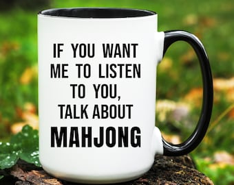 Mahjong Gift, Mahjong Mug, Gifts for Mahjong Lover, Mahjong Coffee Cup