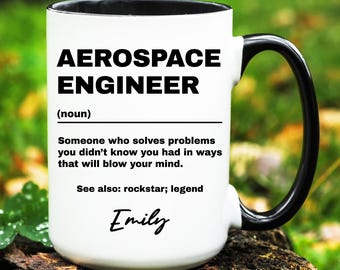 Personalized Aerospace Engineer Gift, Aerospace Engineer Mug, Custom Gifts for Aerospace Engineer, Aerospace Engineer Coffee Cup