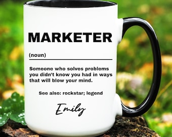 Marketer Gift, Personalized Marketer Mug, Custom Gifts for Marketer, Marketer Coffee Cup