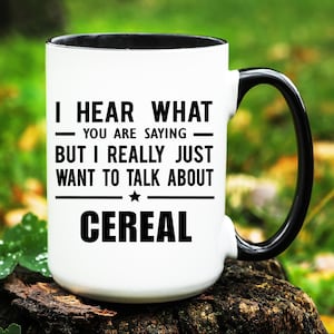 Cereal Mug, Cereal Gift, Cereal Coffee Mug, Cereal Cup, Cereal Lover Gifts