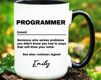 Programmer Gift, Personalized Programmer Mug, Custom Gifts for Programmer, Programmer Coffee Cup