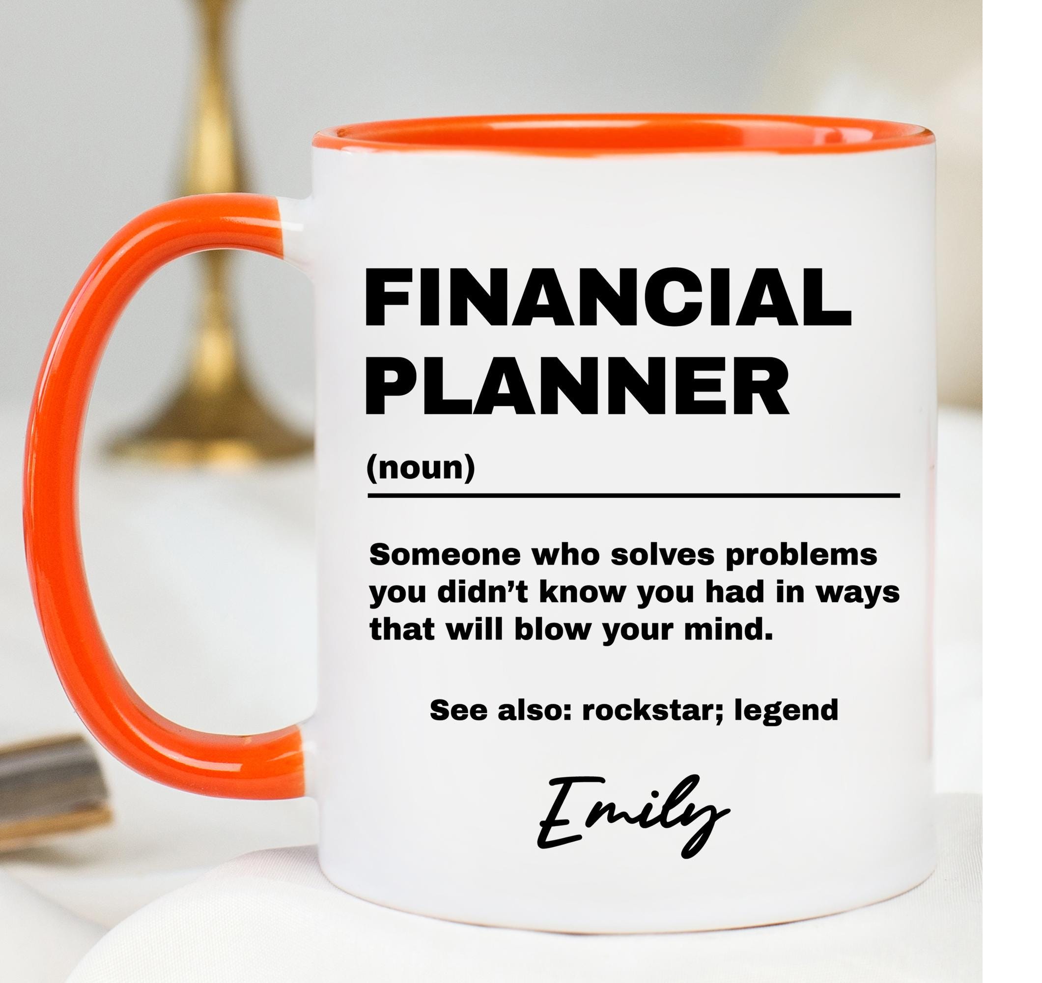 Personalized Financial Planner Gift, Financial Planner Mug, Custom ...