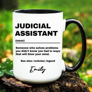 Judicial Assistant Gift, Personalized Judicial Assistant Mug, Custom Gifts for Judicial Assistant, Judicial Assistant Coffee Cup