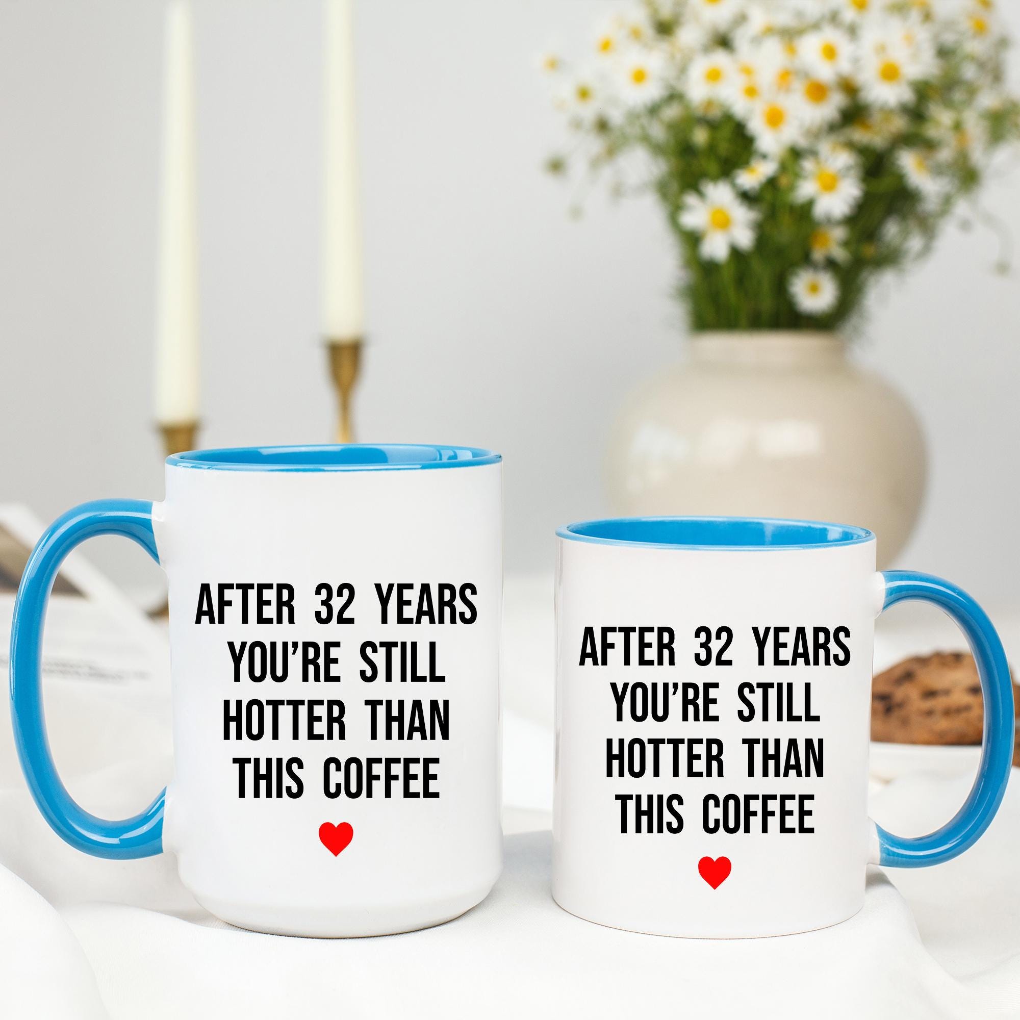 32 Year Anniversary Mug, 32nd Wedding Anniversary Gift, 32nd
