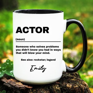 Actor Gift, Personalized Actor Mug, Custom Gifts for Actor, Actor Coffee Cup