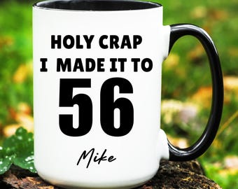 Custom 56th Birthday Mug, Personalized 56th Birthday Gift, Turning 56 Gift, Gift for 56 Years Old, Gifts for 56th Birthday, 56 Birthday Cup