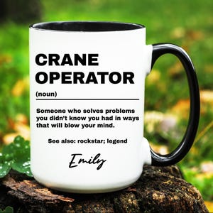 Personalized Crane Operator Gift, Crane Operator Mug, Custom Gift for Crane Operator, Crane Operator Coffee Cup