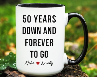 50 Year Anniversary Gift, Personalized 50th Anniversary Mug, Custom 50th Wedding Anniversary Gifts, 50th Anniversary Gift for Him and Her