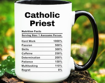 Catholic Priest Mug, Catholic Priest Gift, Catholic Priest Coffee Cup, Gifts for Catholic Priest, Funny Catholic Priest Mug