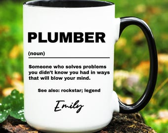 Plumber Gift, Personalized Plumber Mug, Custom Gifts for Plumber, Plumber Coffee Cup