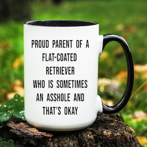 Flat-Coated Retriever Mug, Flat-Coated Retriever Gift, Gift for Flat-Coated Retriever Dad, Gift for Flat-Coated Retriever Mom