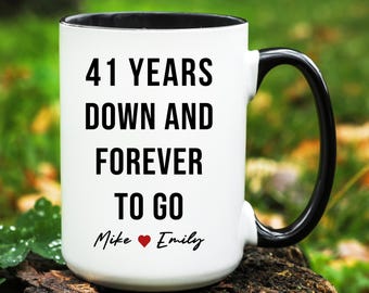 41 Year Anniversary Gift, Personalized 41st Anniversary Mug, Custom 41st Wedding Anniversary Gifts, 41st Anniversary Gift for Him and Her