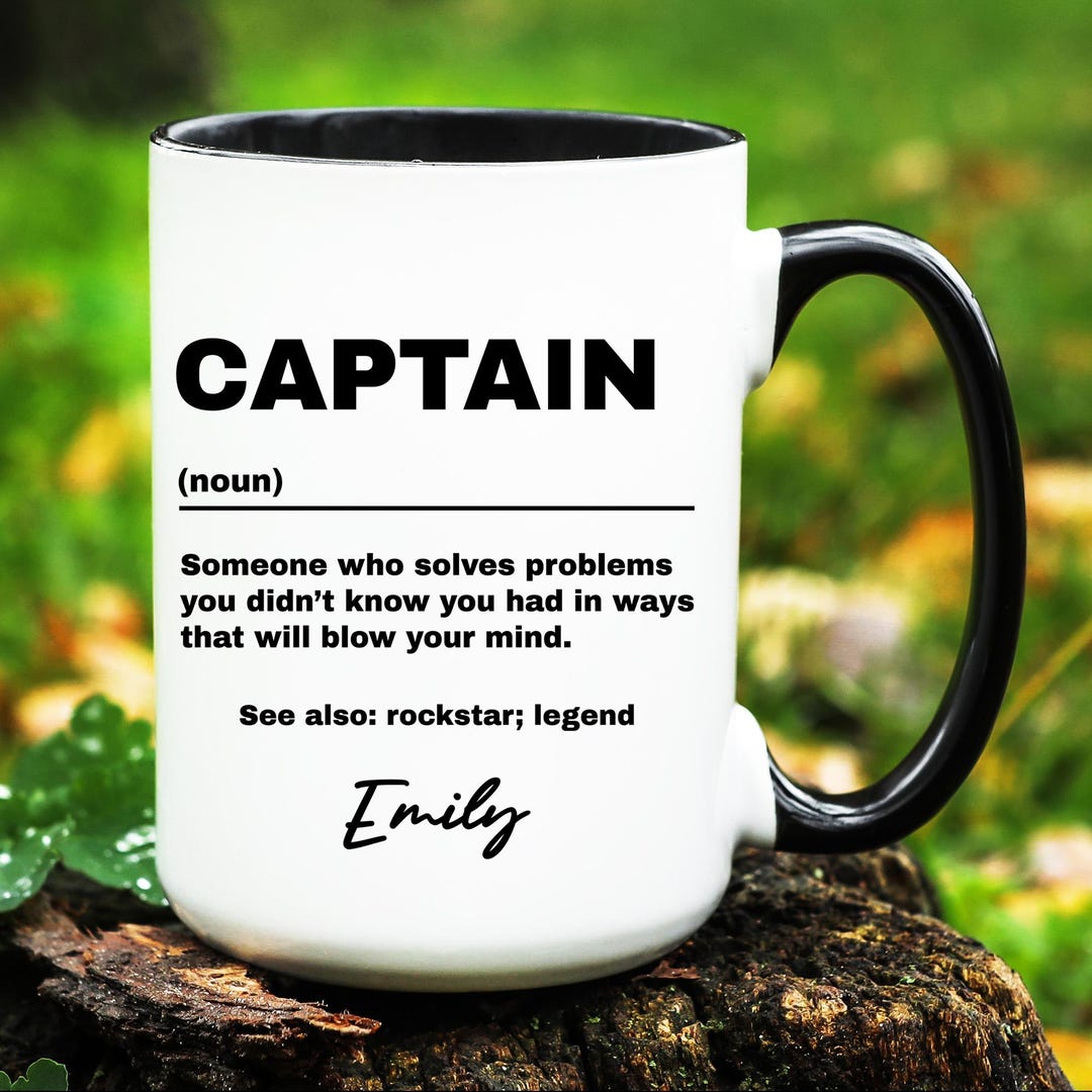 Captain Gift, Personalized Captain Mug, Custom Gifts for Captain ...