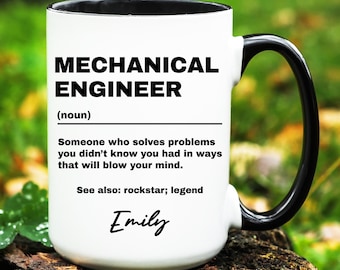 Mechanical Engineer Gift, Personalized Mechanical Engineer Mug, Custom Gifts for Mechanical Engineer, Mechanical Engineer Coffee Cup