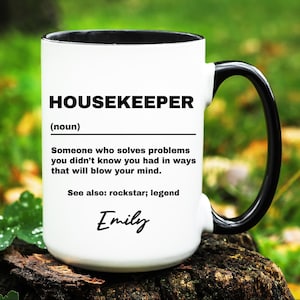 Housekeeper Gift, Personalized Housekeeper Mug, Custom Gifts for Housekeeper, Housekeeper Coffee Cup