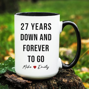 27 Year Anniversary Gift, Personalized 27th Anniversary Mug, Custom 27th Wedding Anniversary Gifts, 27th Anniversary Gift for Him and Her